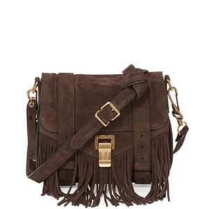 Proenza Schouler Brown Fringed PS1 Crossbody